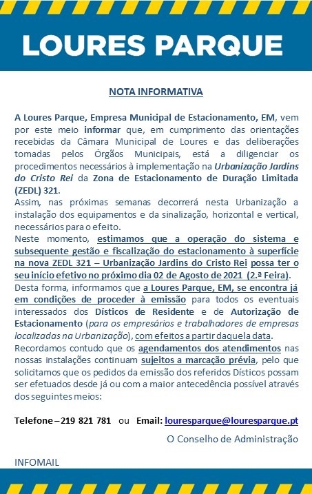 Implementação da ZEDL 321 – Urbanização Jardins do Cristo Rei, Moscavide