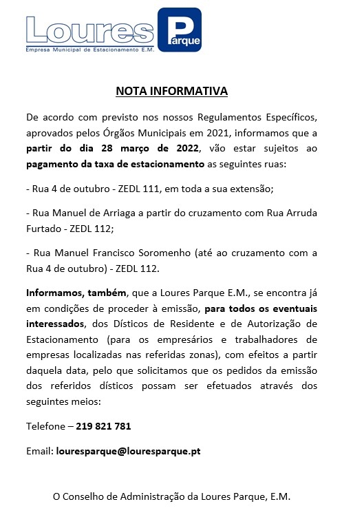 Nota informativa – 09/03/2022